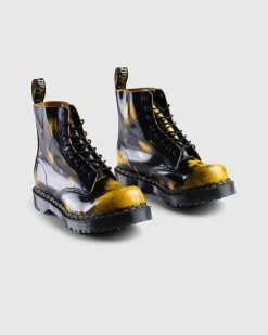 Dr. Martens 1460 Pascal Bex Black+Dms Yellow Rub Off Lux- Shoes