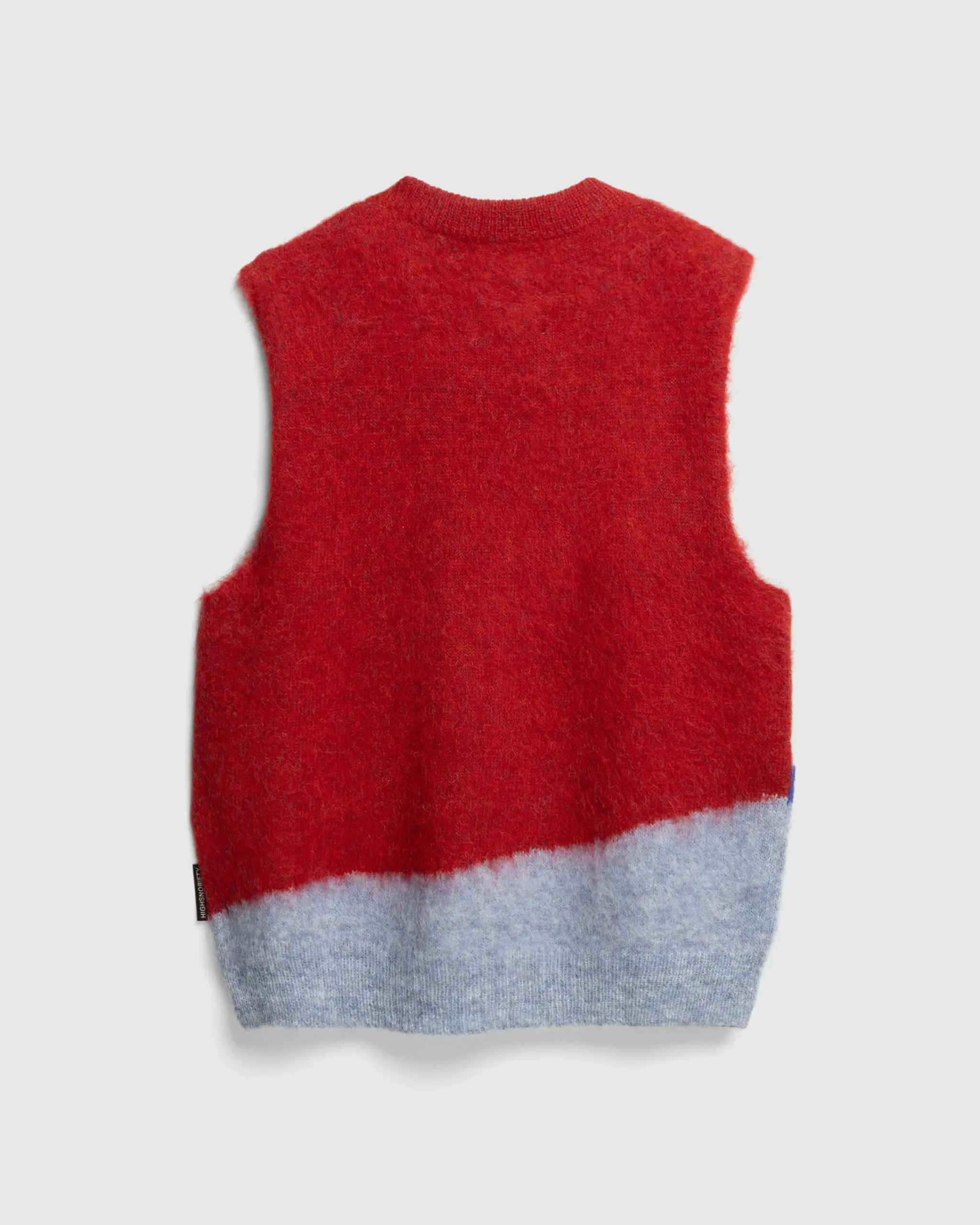 Highsnobiety HS05 Alpaca Abstract Sweater Vest Red/Blue- Knitwear