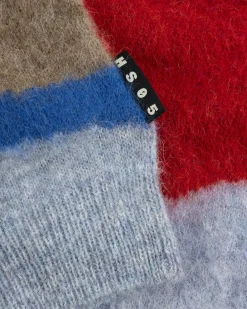 Highsnobiety HS05 Alpaca Abstract Sweater Vest Red/Blue- Knitwear