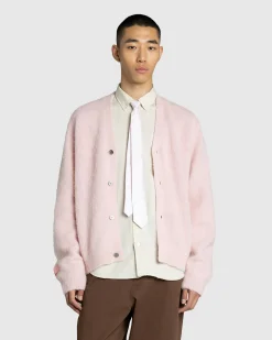 Sant Ambroeus Alpaca Cardigan Pink- Knitwear