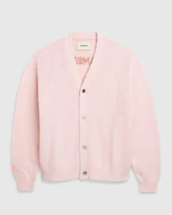 Sant Ambroeus Alpaca Cardigan Pink- Knitwear