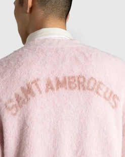 Sant Ambroeus Alpaca Cardigan Pink- Knitwear
