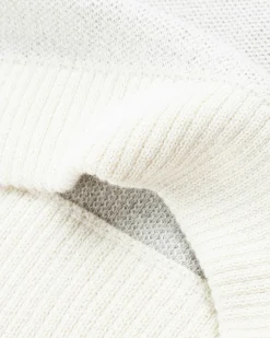 GmbH Alpaca Wool Blend Knit Jumper Off White/Grey- Knitwear