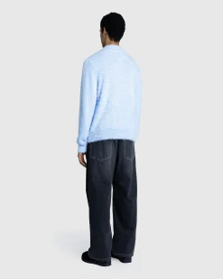 Rassvet ANGEL MOHAIR POLO KNIT LIGHT BLUE- Tops
