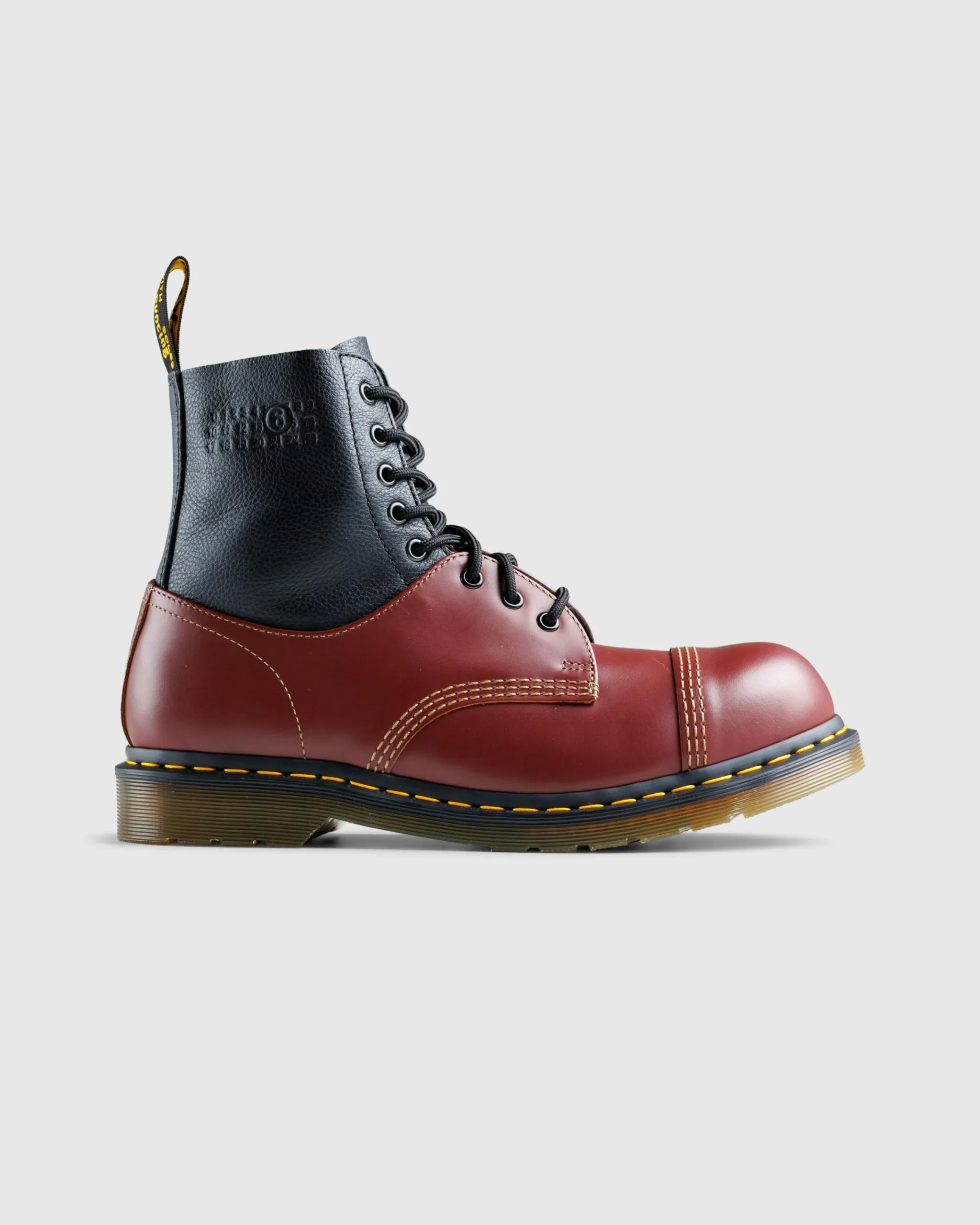 MM6 Maison Margiela Ankle Boot Oxblood Red/Black- Boots