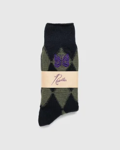 Needles Argyle Merino Socks- Socks