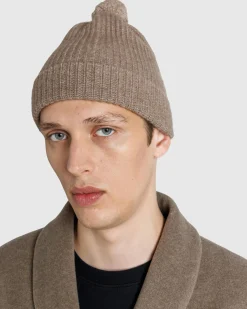 Tekla Baby Cashmere Night Knit Cap Natural Brown- Hats