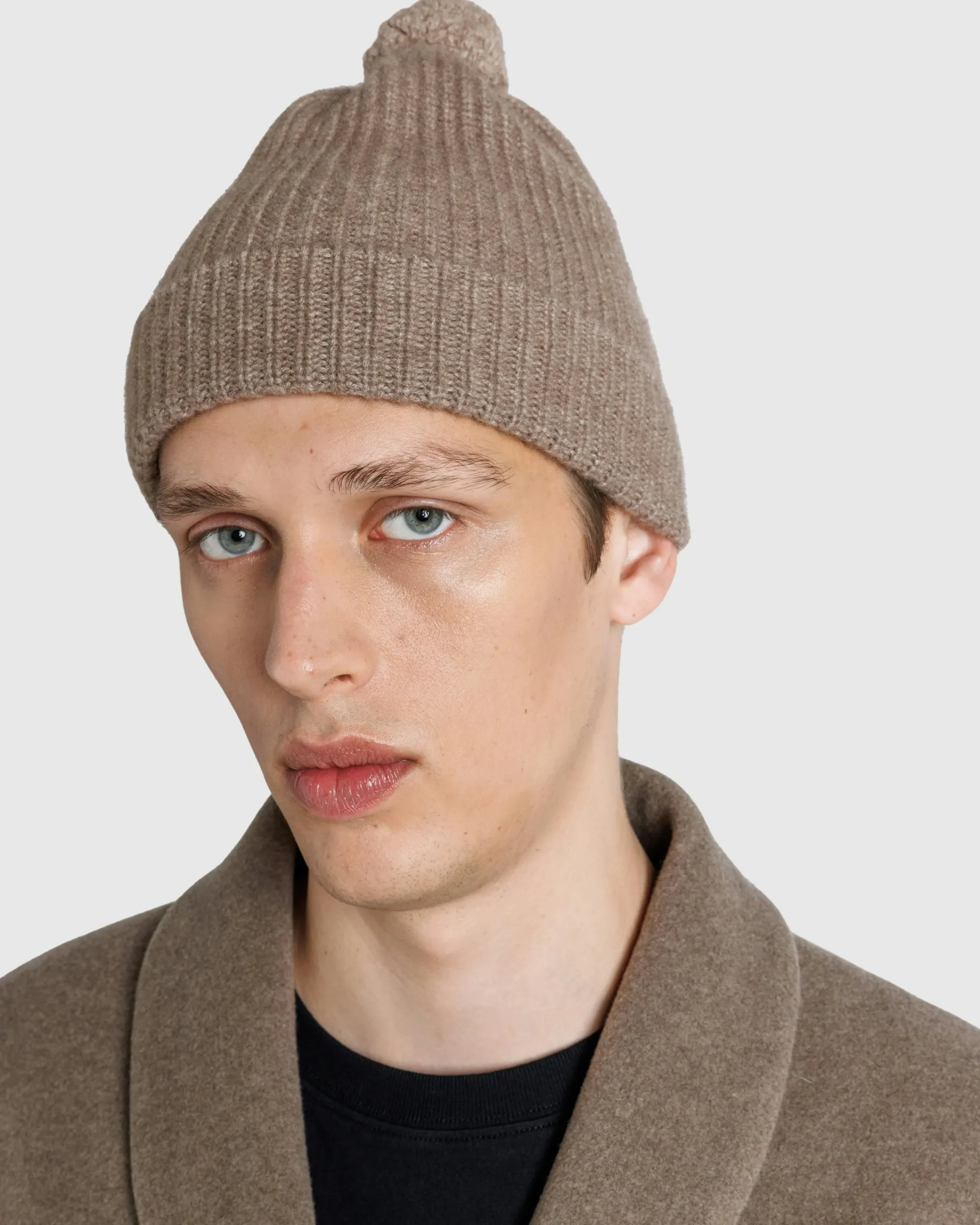 Tekla Baby Cashmere Night Knit Cap Natural Brown- Hats