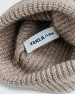 Tekla Baby Cashmere Night Knit Cap Natural Brown- Hats