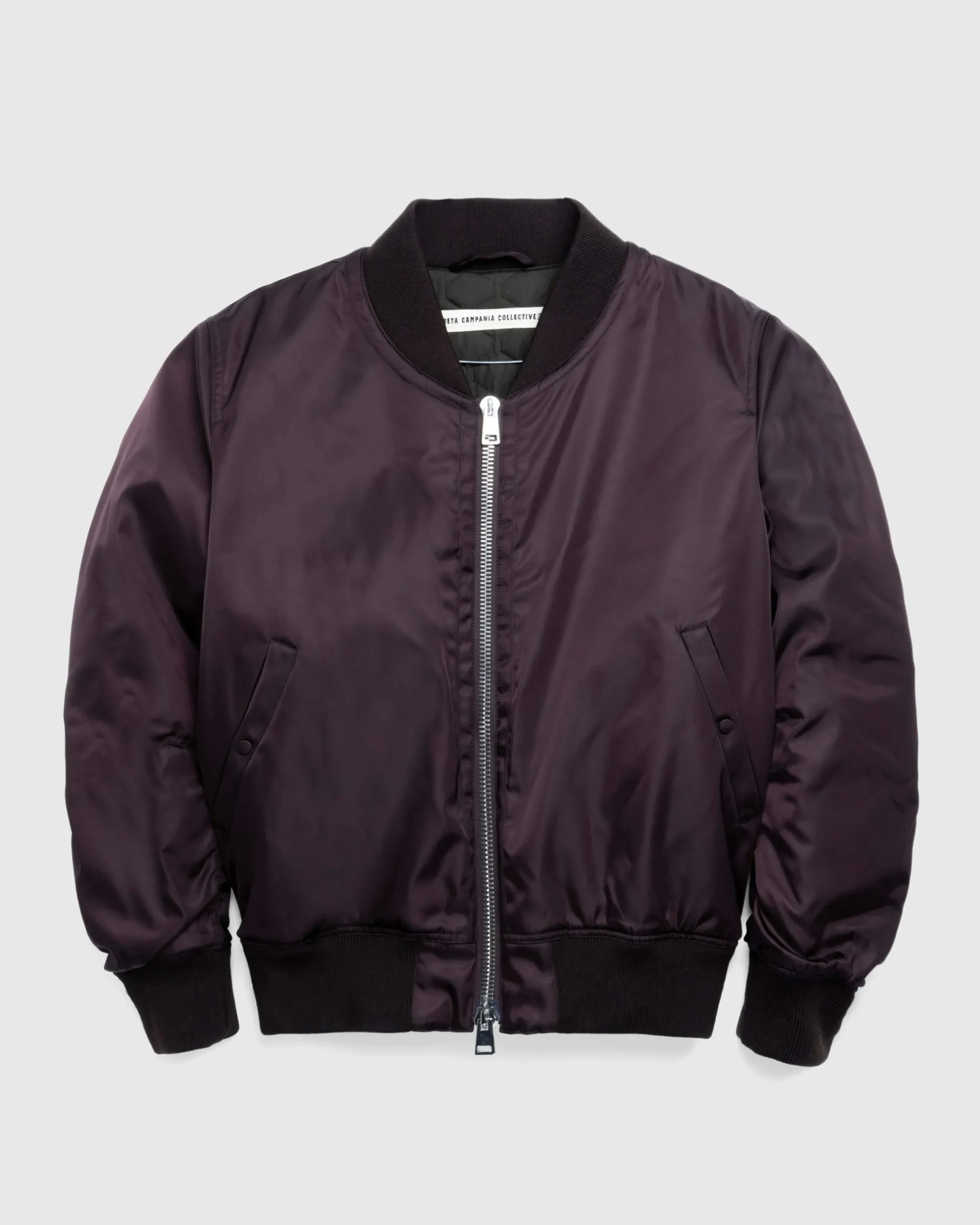 Meta Campania Collective Bastien Nylon Cropped Bomber Dark Chocolate Brown- Outerwear