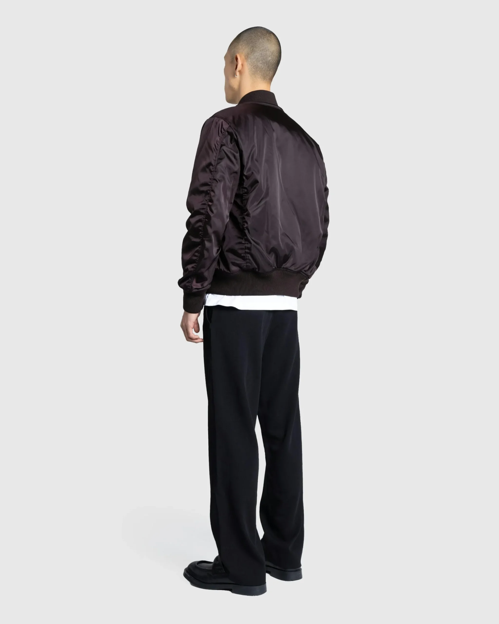 Meta Campania Collective Bastien Nylon Cropped Bomber Dark Chocolate Brown- Outerwear