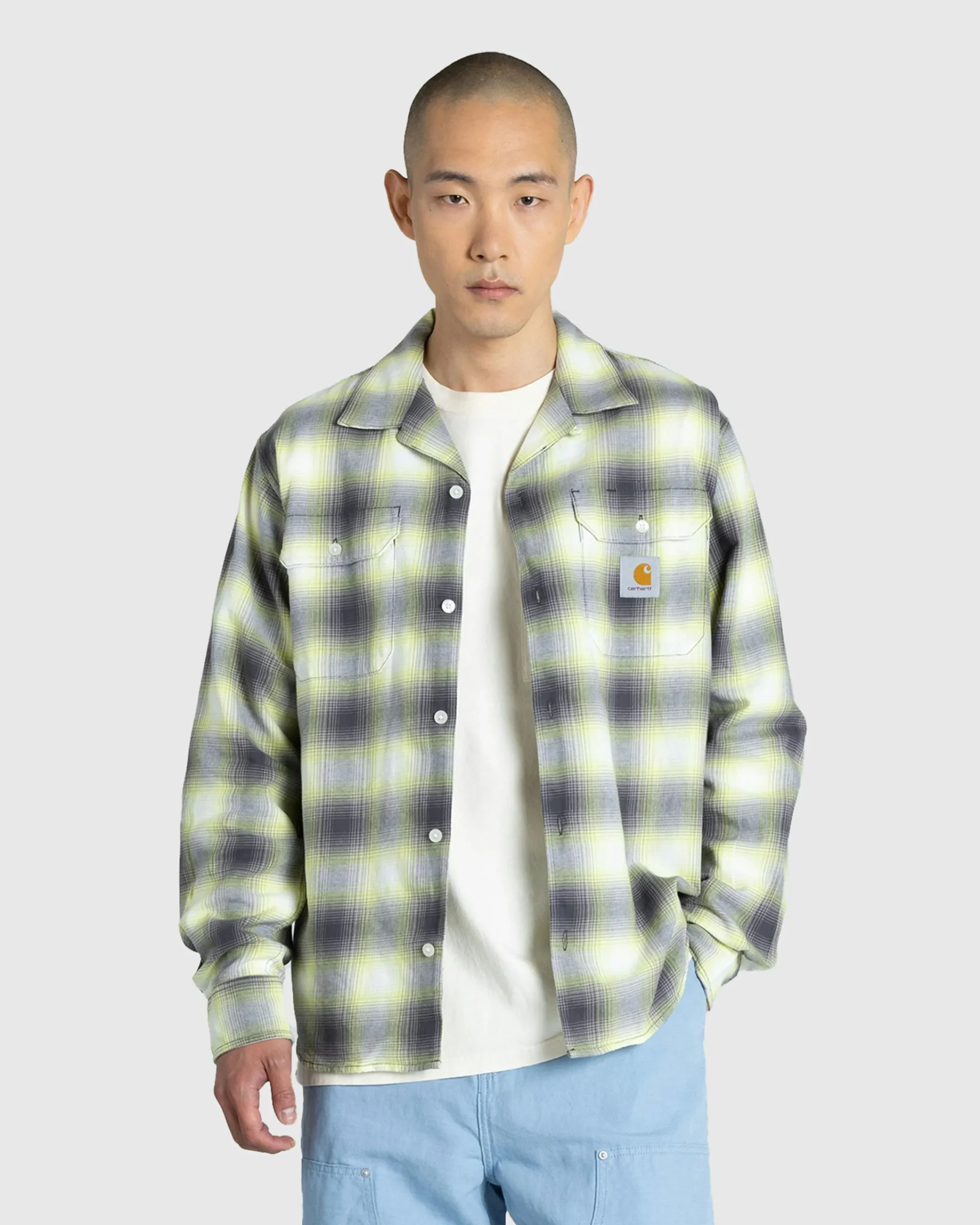 Carhartt WIP Blanchard Check Shirt Arctic Lime- Shirts