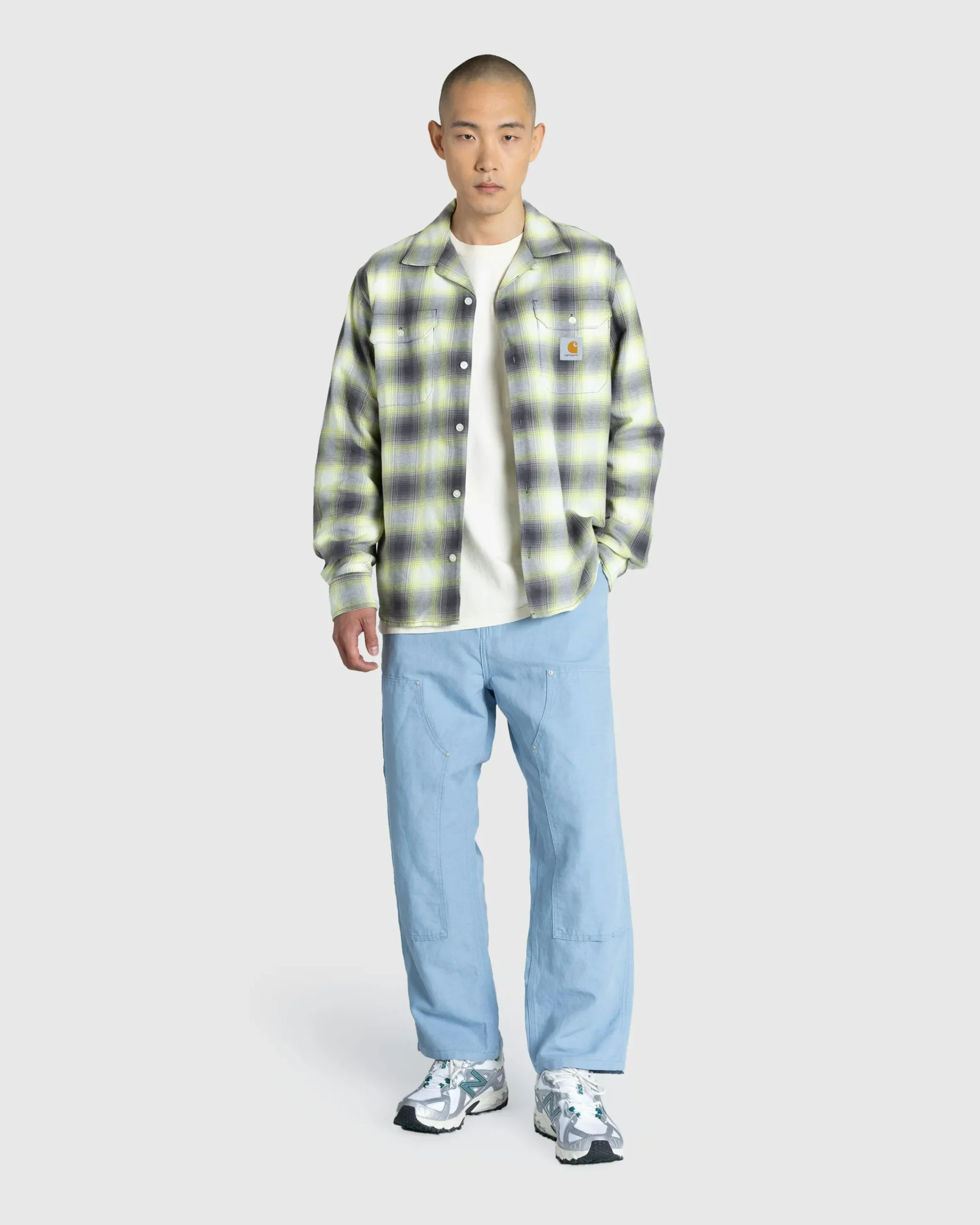 Carhartt WIP Blanchard Check Shirt Arctic Lime- Shirts