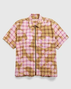 Stockholm Surfboard Club Bleached Zip Shirt- Shirts