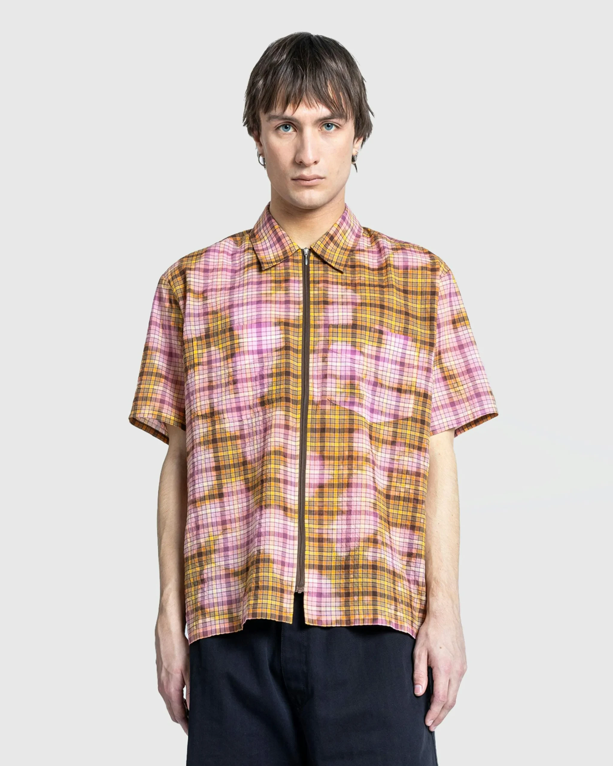 Stockholm Surfboard Club Bleached Zip Shirt- Shirts