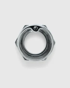 Maison Margiela Bolt and Nut Earring Palladio Burattato- Jewelry