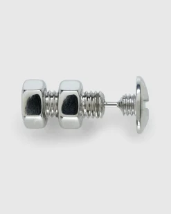 Maison Margiela Bolt and Nut Screw Earring Palladio Burattato- Jewelry