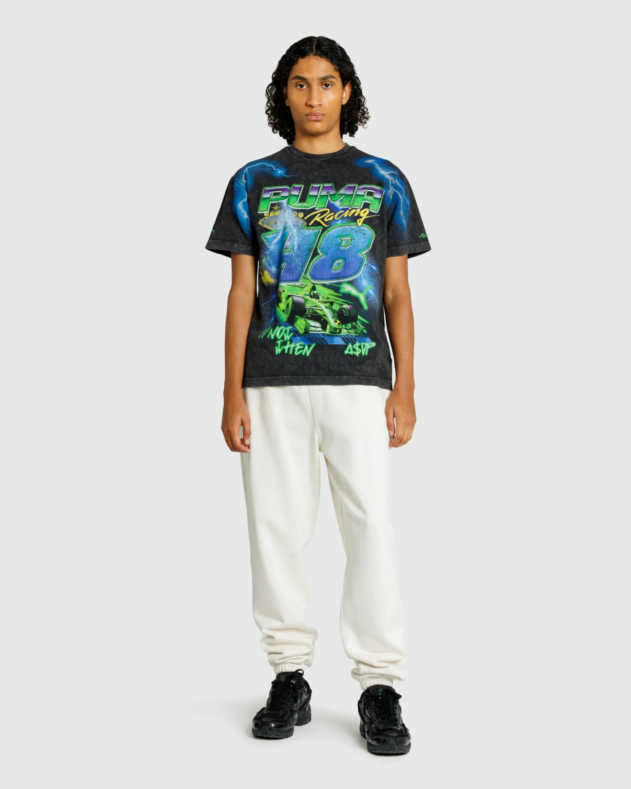 Puma Bolt T-Shirt Black- Tops