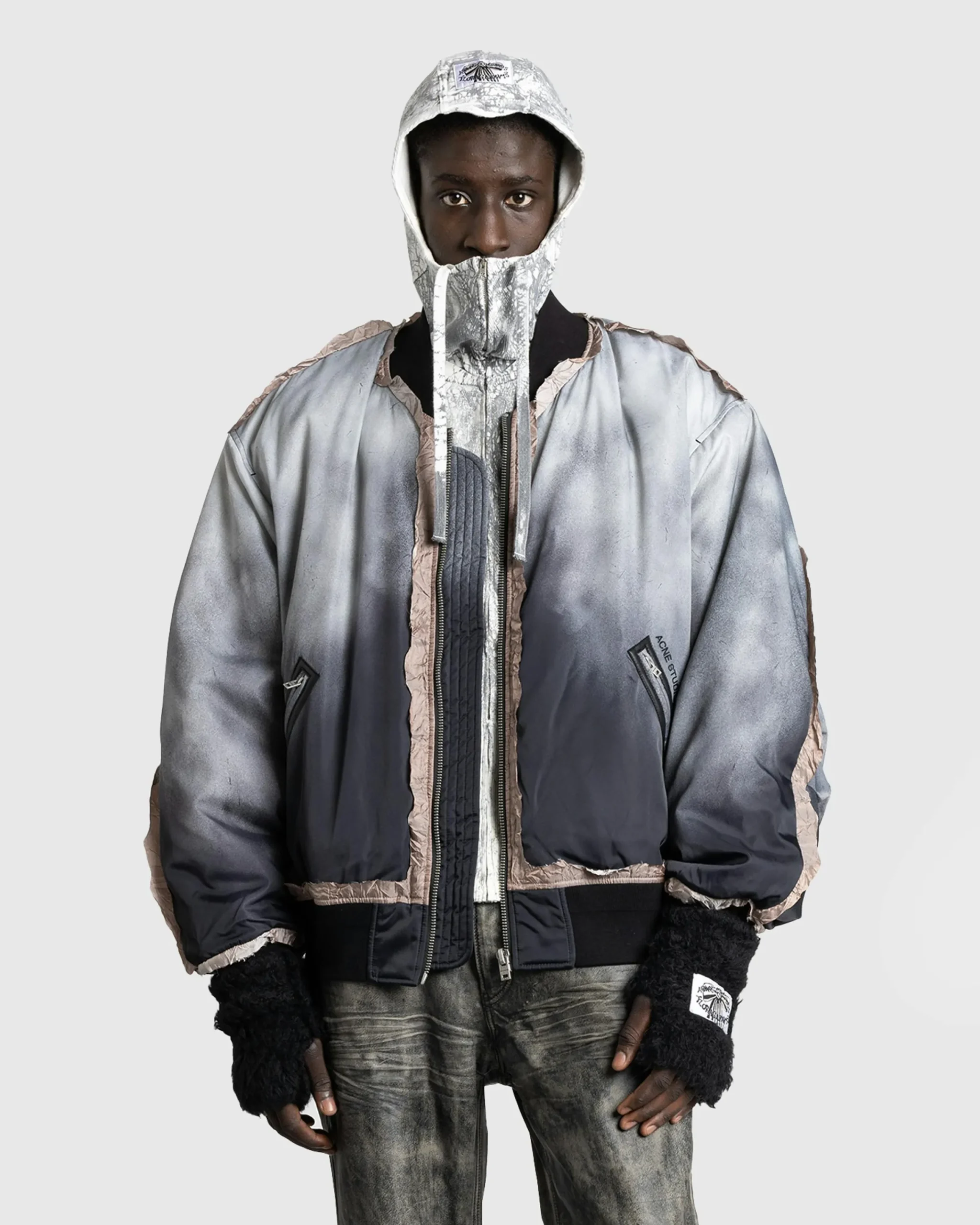 Acne Studios Bomber Jacket Faded Black- Outerwear
