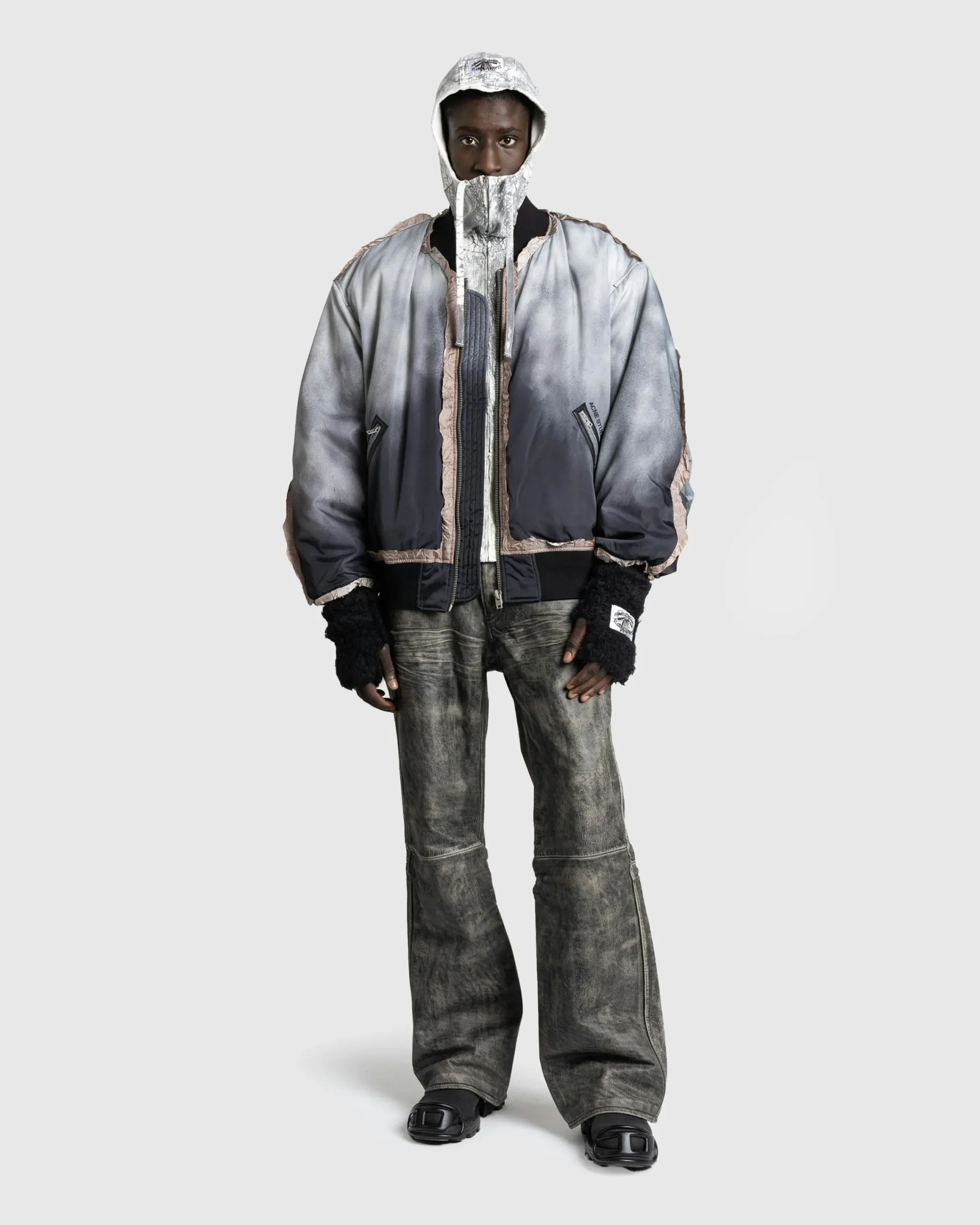 Acne Studios Bomber Jacket Faded Black- Outerwear