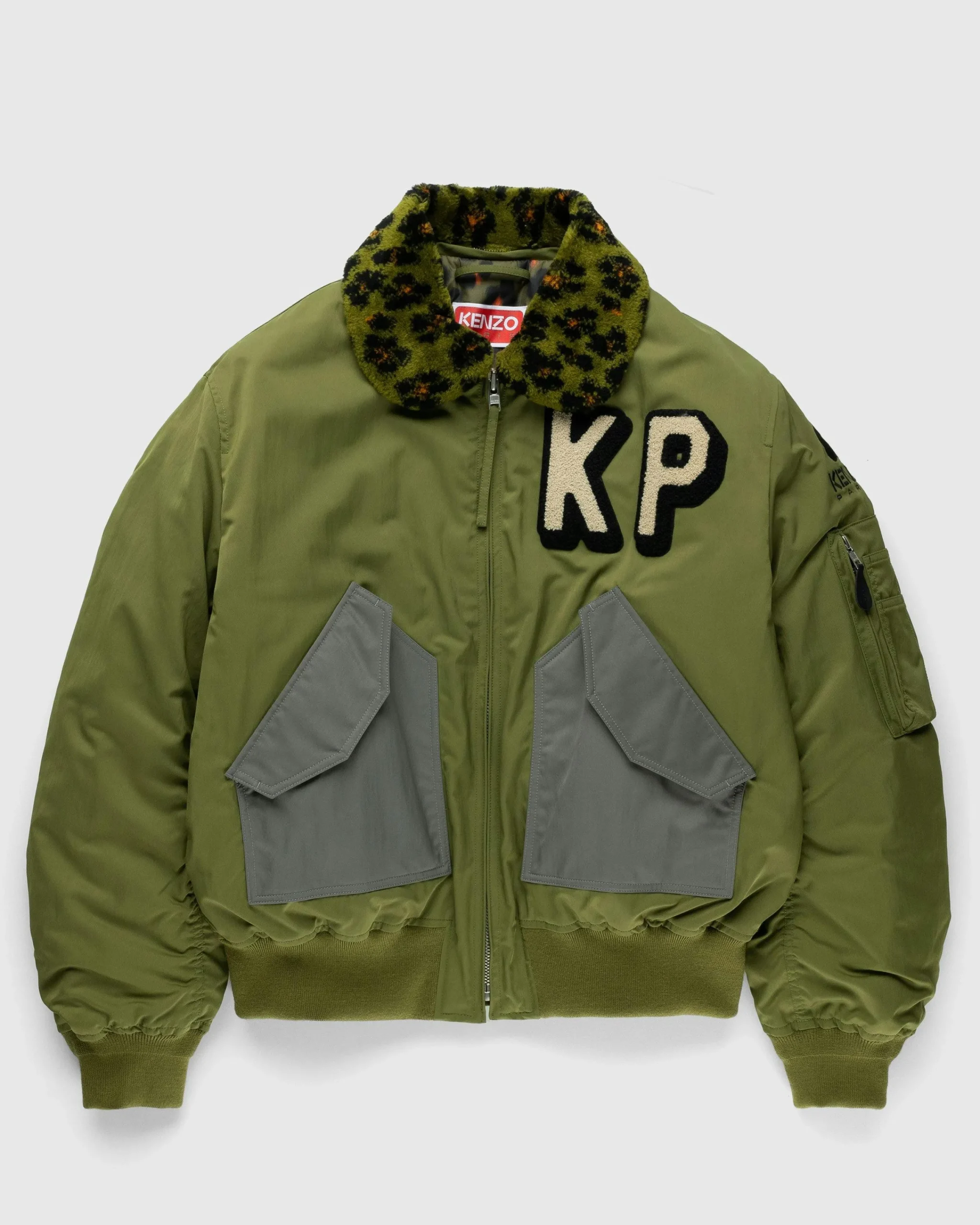 Kenzo Bomber Jacket Green- Outerwear