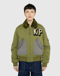 Kenzo Bomber Jacket Green- Outerwear