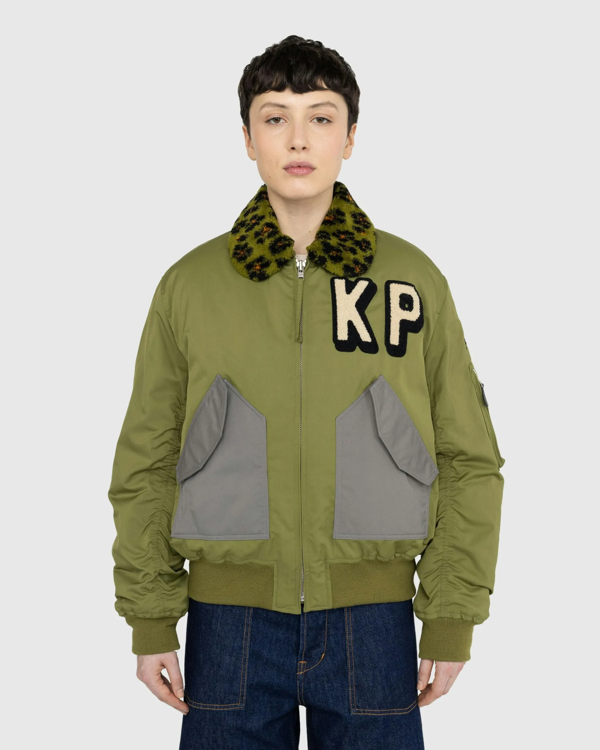Kenzo Bomber Jacket Green- Outerwear