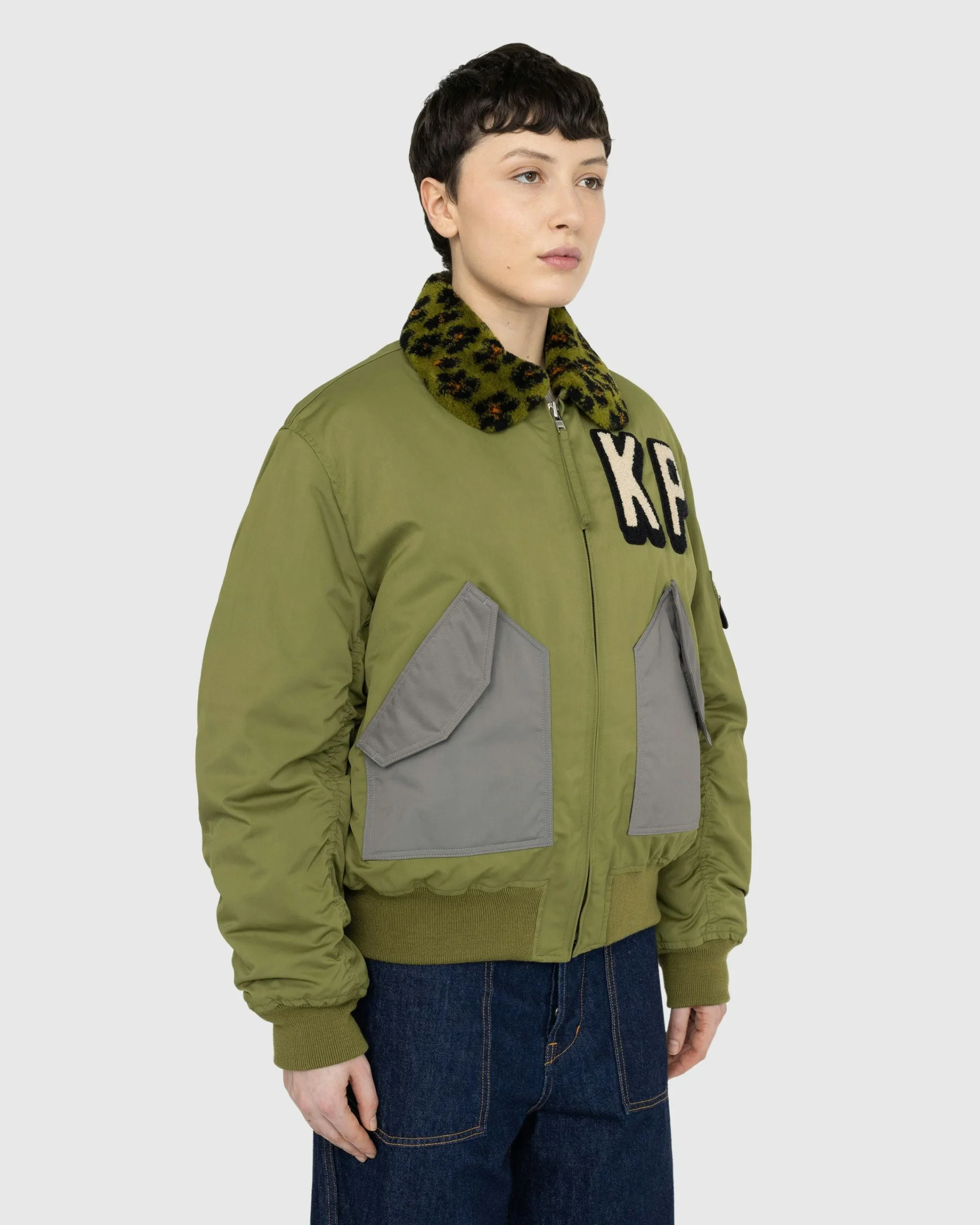 Kenzo Bomber Jacket Green- Outerwear