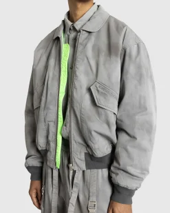 Acne Studios Bomber Jacket Mid Grey- Outerwear