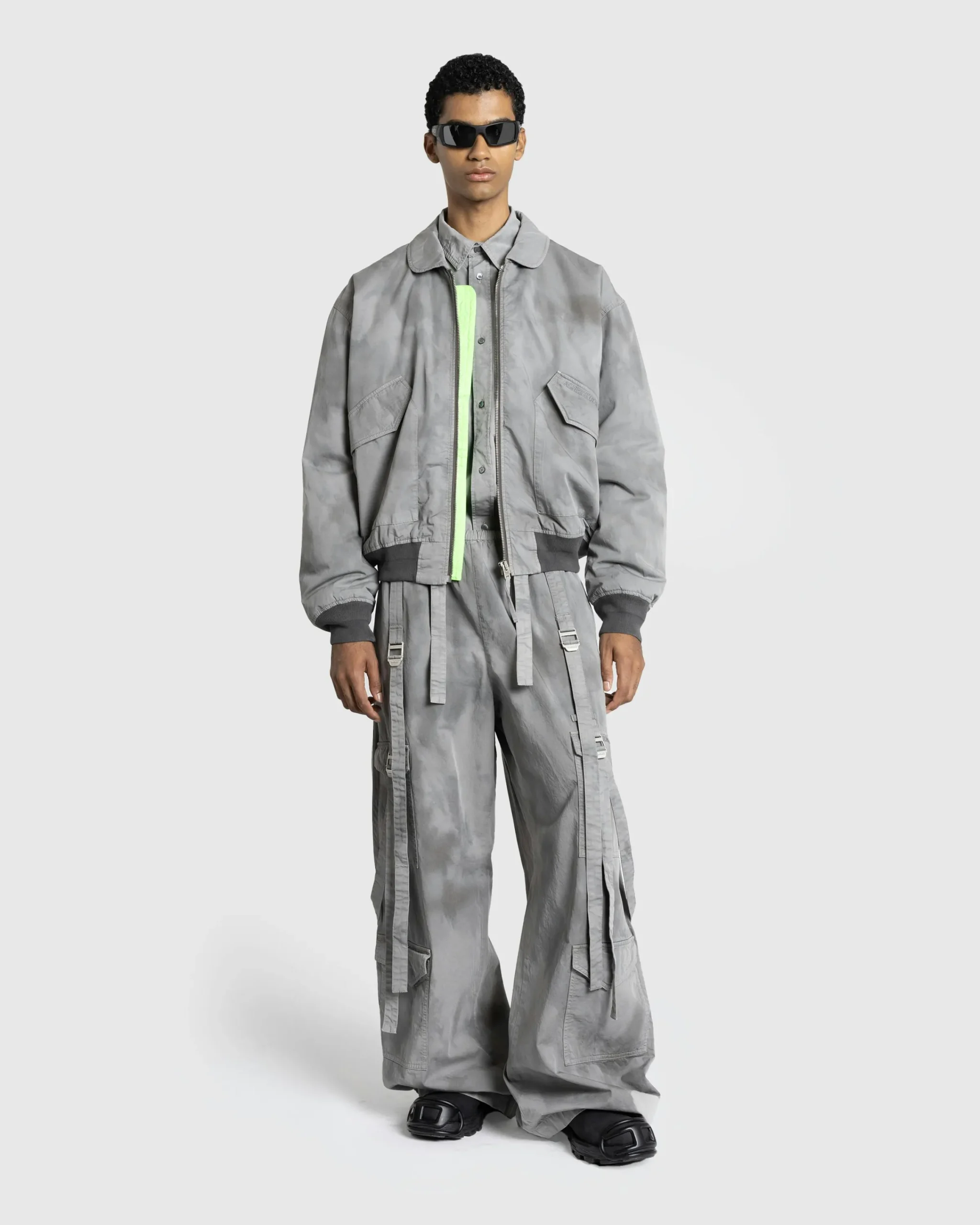 Acne Studios Bomber Jacket Mid Grey- Outerwear