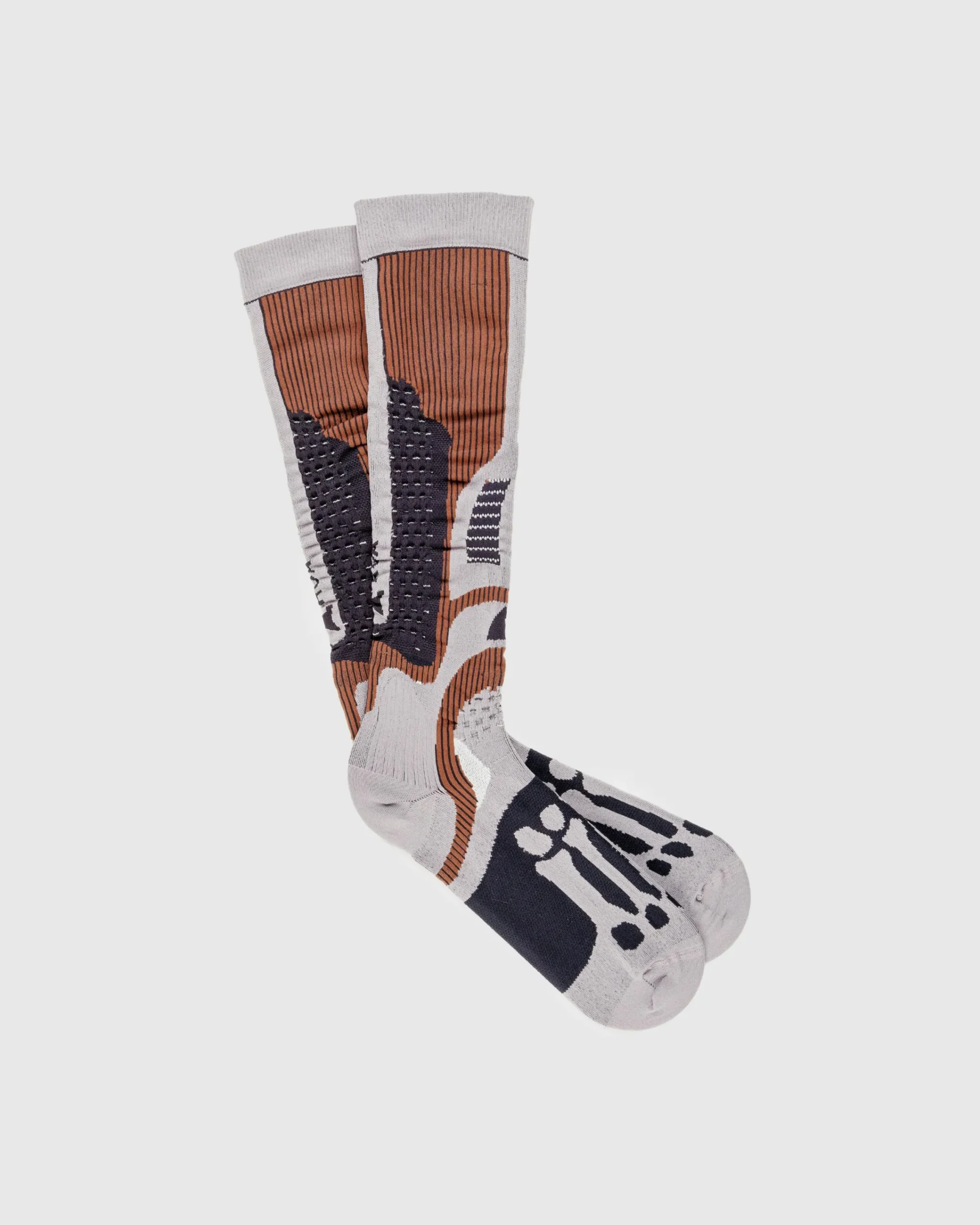 ROA Bones Long Socks Dark Brown- Socks