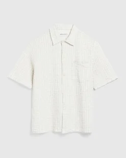Our Legacy Box Short-Sleeve Shirt Light Authentic Seersucker- Shirts