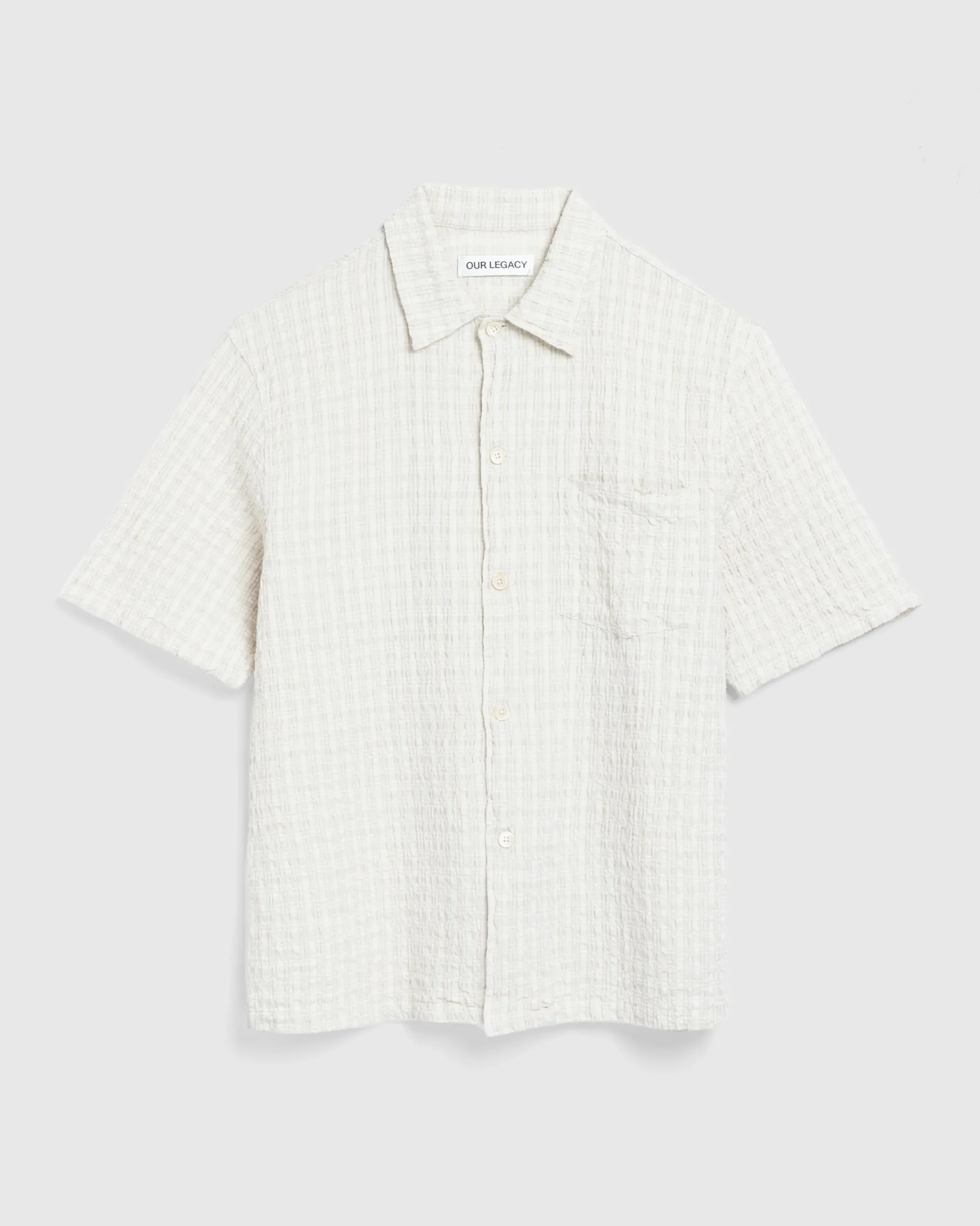 Our Legacy Box Short-Sleeve Shirt Light Authentic Seersucker- Shirts