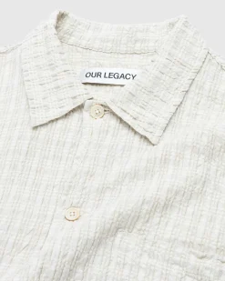 Our Legacy Box Short-Sleeve Shirt Light Authentic Seersucker- Shirts