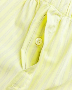 Tekla Boxer Shorts Light Moss Stripes- Underwear And Loungewear