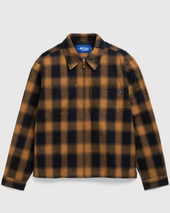 Awake NY Brushed Flannel Shirt Jacket Orange/Multi- Shirts