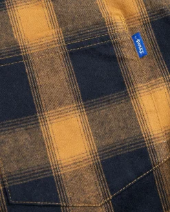 Awake NY Brushed Flannel Shirt Jacket Orange/Multi- Shirts