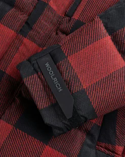 Woolrich Black Label Buffalo Check Long Parka Red/Black- Outerwear