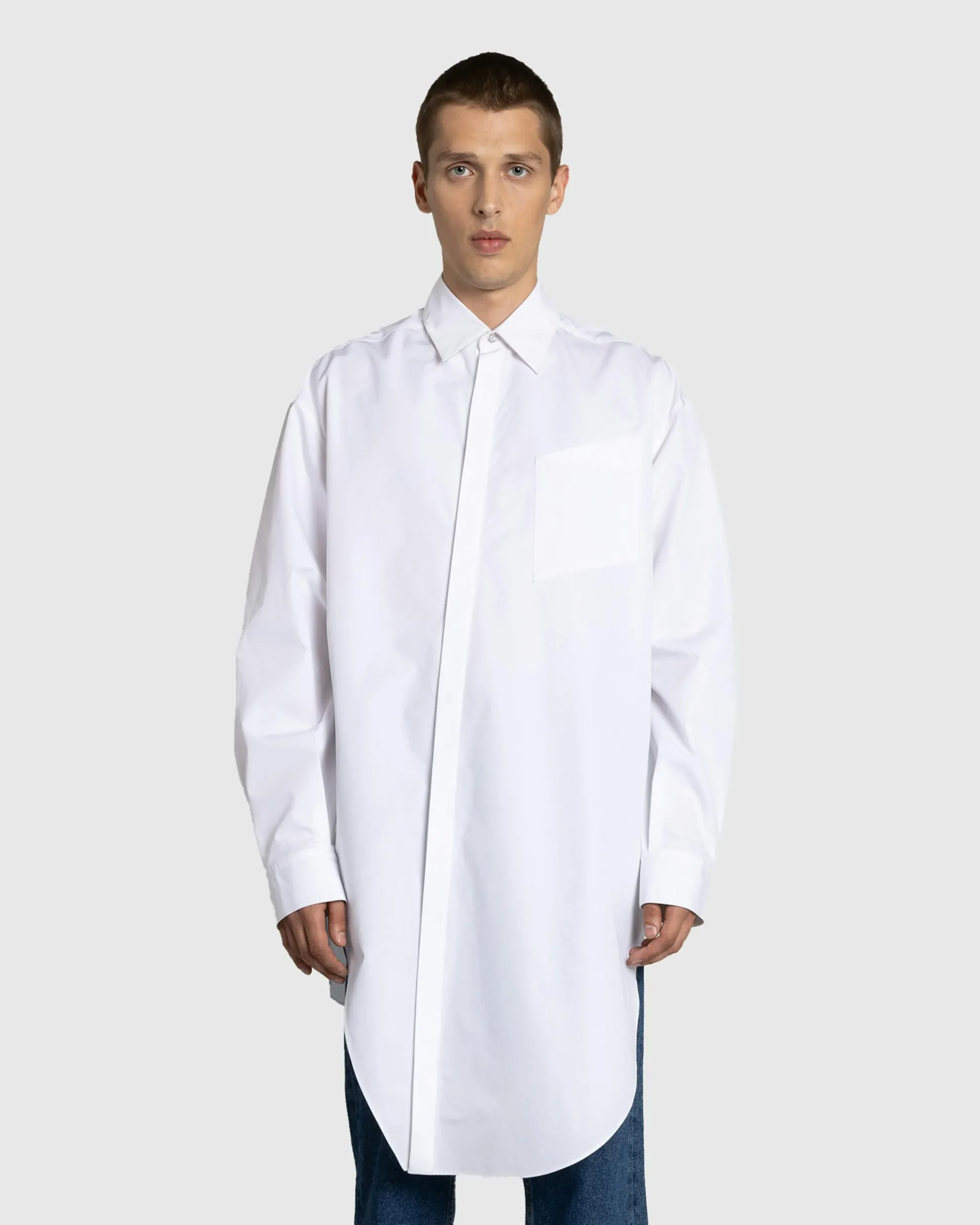 Mugler Button-Down Top Blanc Optique- Shirts