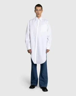 Mugler Button-Down Top Blanc Optique- Shirts