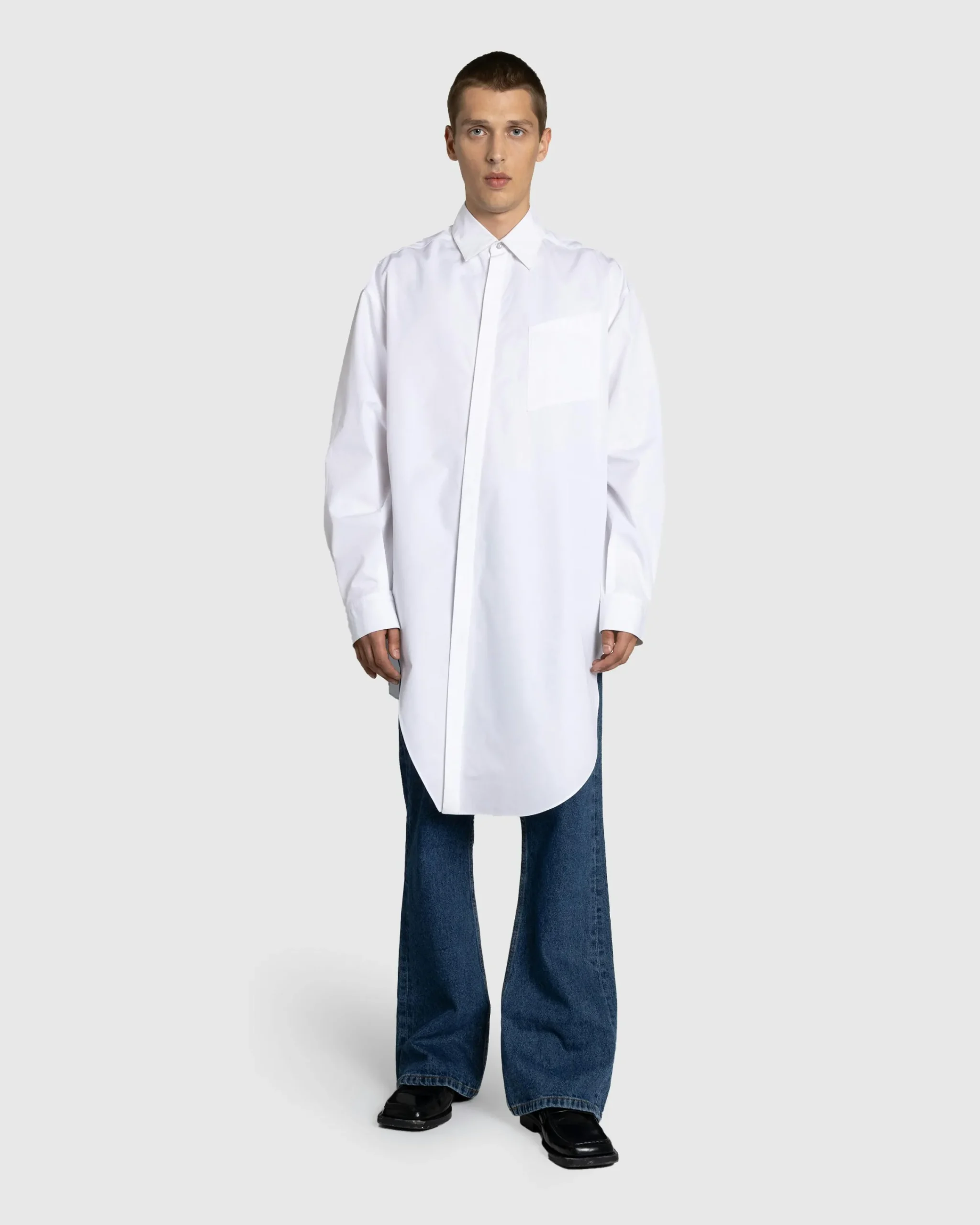 Mugler Button-Down Top Blanc Optique- Shirts