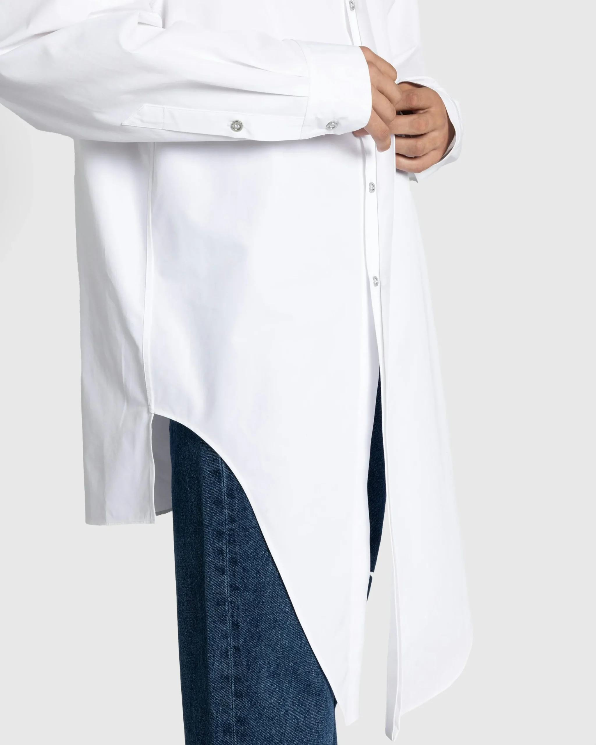 Mugler Button-Down Top Blanc Optique- Shirts