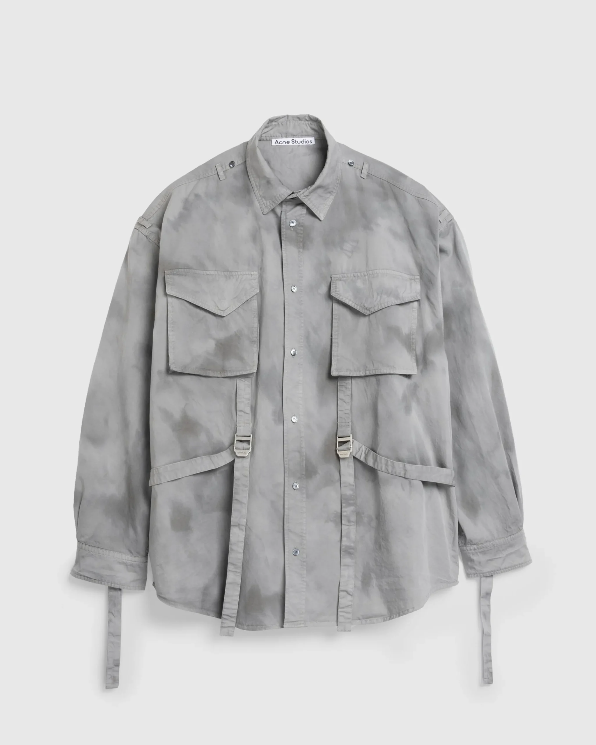 Acne Studios Button-Up Shirt Mid Grey- Shirts
