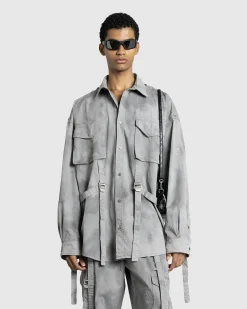 Acne Studios Button-Up Shirt Mid Grey- Shirts