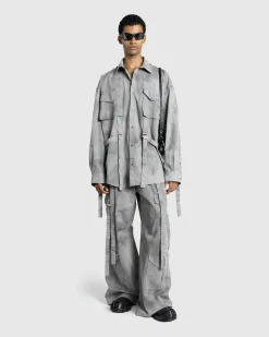 Acne Studios Button-Up Shirt Mid Grey- Shirts