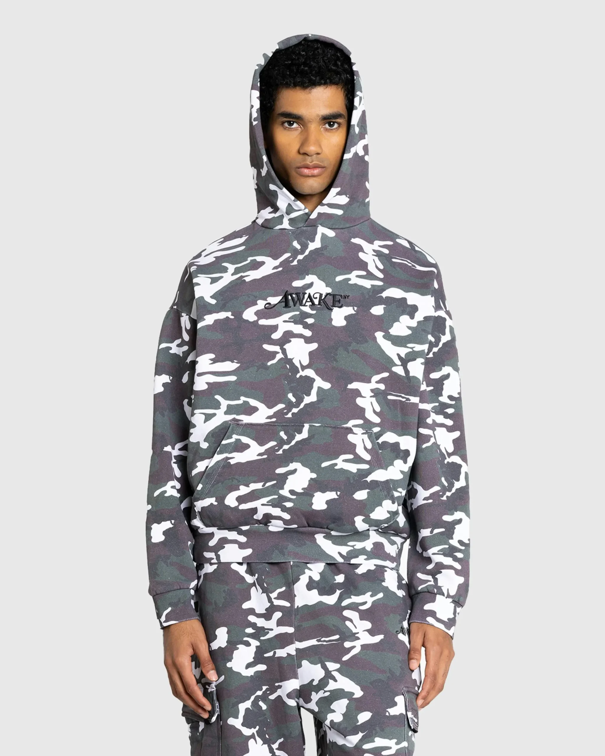 Awake NY Camo Hoodie Green- Sweats