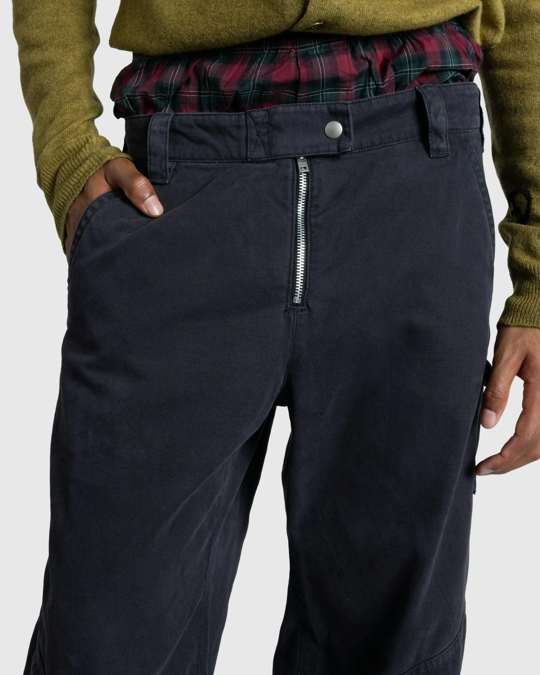Acne Studios Cargo Trousers Charcoal Grey- Pants