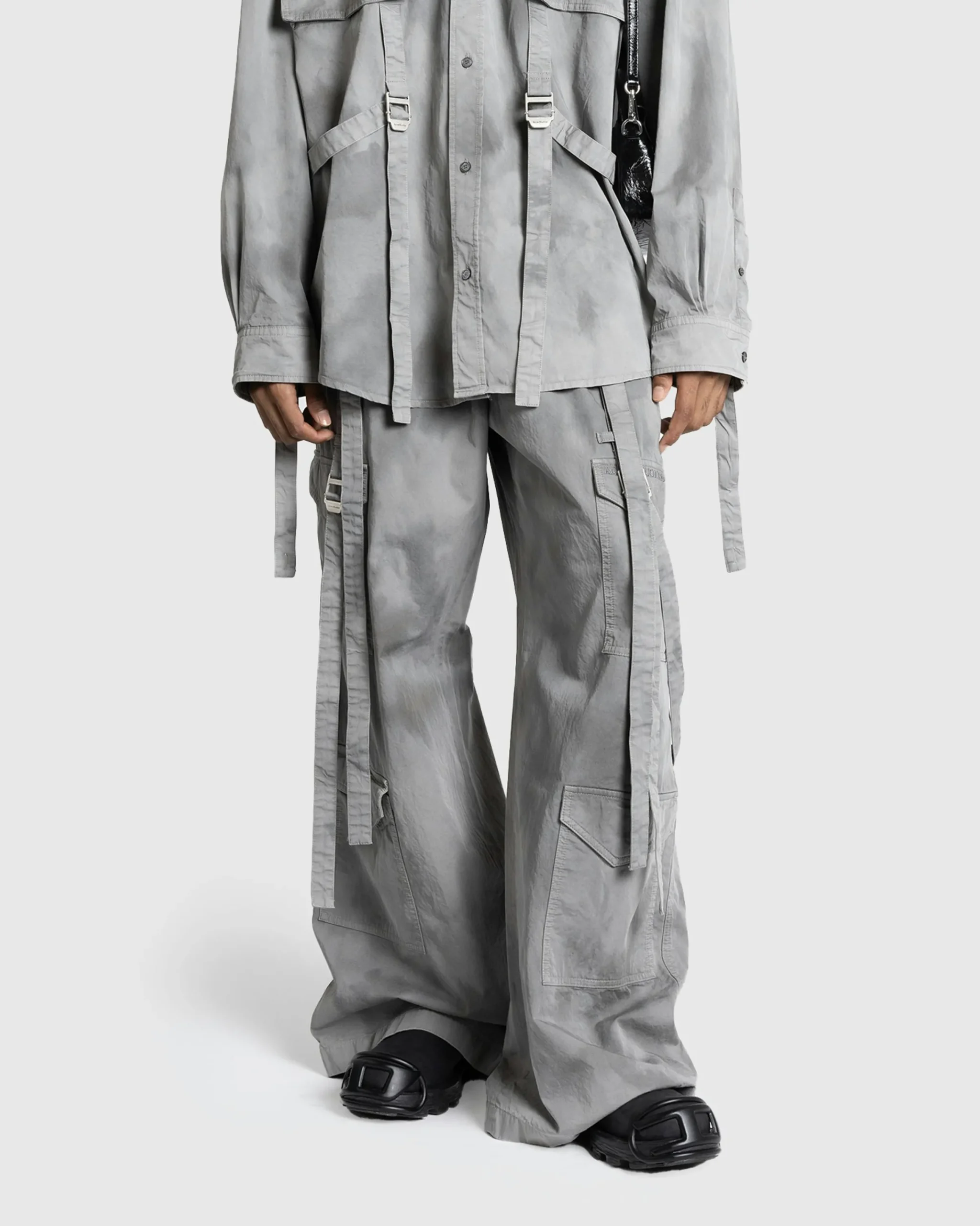 Acne Studios Cargo Trousers Mid Grey- Pants