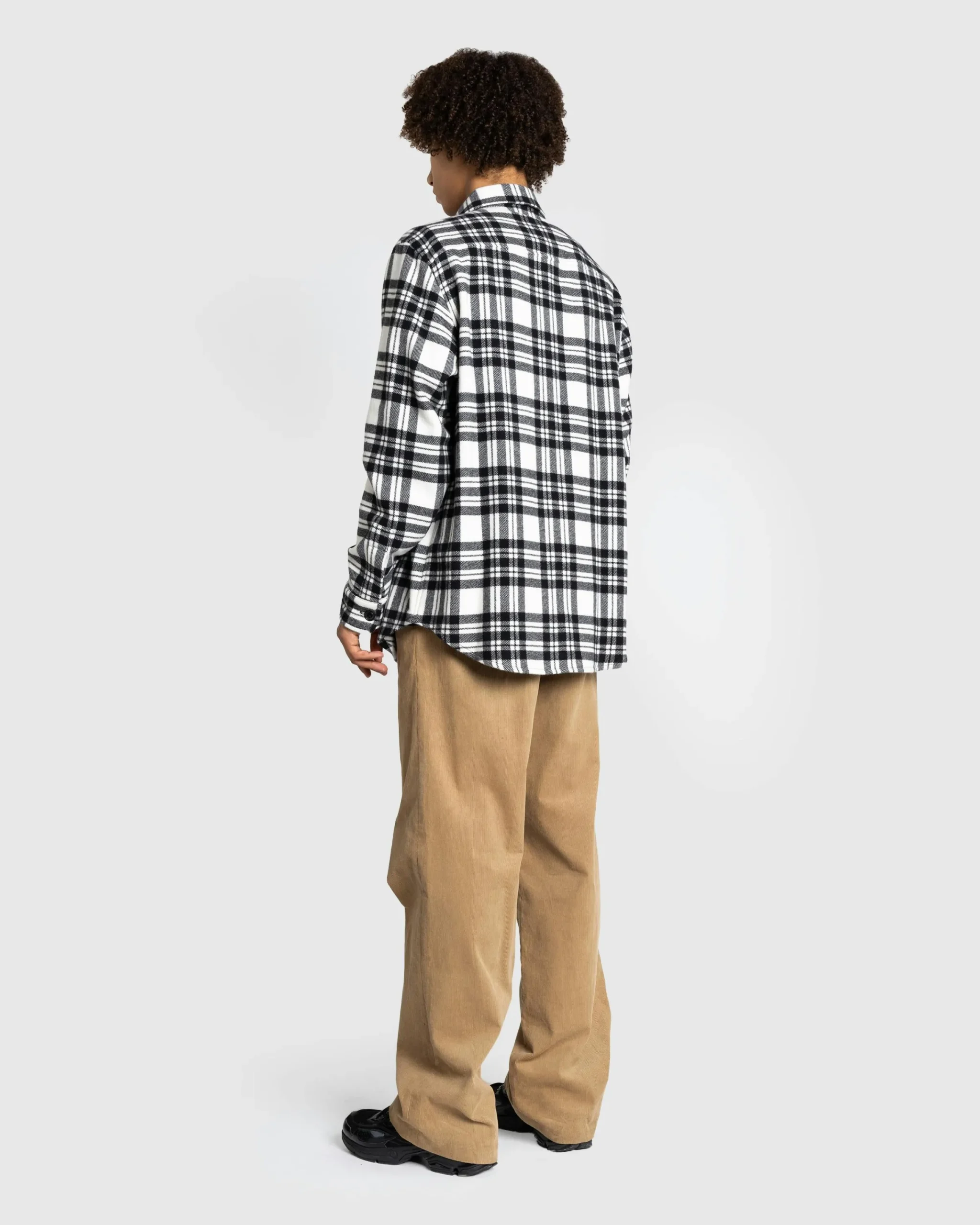 Woolrich Black Label Cashmere Shirt Jacket Black/White- Shirts