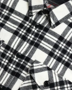 Woolrich Black Label Cashmere Shirt Jacket Black/White- Shirts
